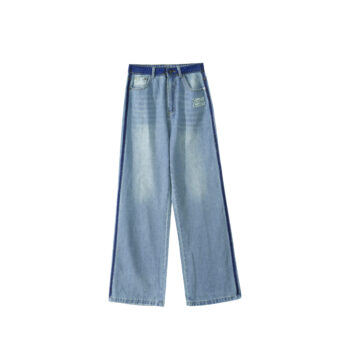 Classic Light Blue Wide-Leg Denim Jeans