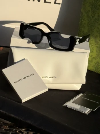 Gentle Monster x Ambush Rectangle Black Sunglasses